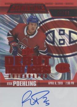 2019-20 Upper Deck Credentials - Debut Ticket Access Autographs Red #RTAA-RP Ryan Poehling Front