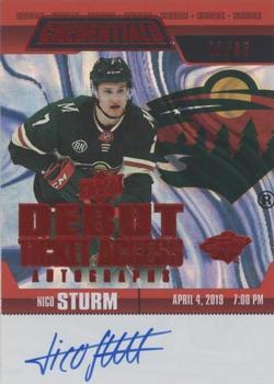 2019-20 Upper Deck Credentials - Debut Ticket Access Autographs Red #RTAA-ST Nico Sturm Front