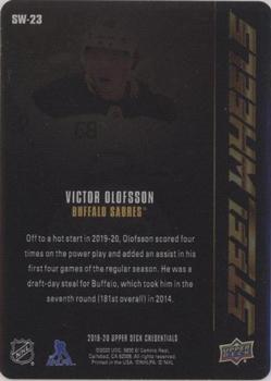 2019-20 Upper Deck Credentials - Steel Wheels Gold #SW-23 Victor Olofsson Back