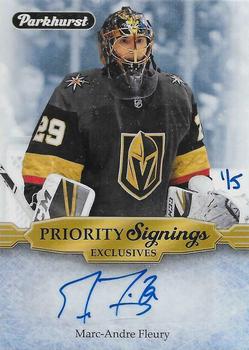 2019 Upper Deck Fall Expo - Parkhurst Priority Signings Exclusives #PS-MF Marc-Andre Fleury Front