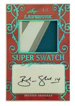 2019-20 Leaf Ultimate - Ultimate Super Swatch Signatures - Platinum Blue #SSS-BS1 Brendan Shanahan Front