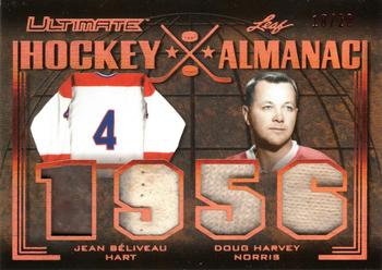 2019-20 Leaf Ultimate - Ultimate Hockey Almanac Relics - Bronze #HA-07 Jean Béliveau / Doug Harvey Front