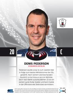 2010-11 Playercards (DEL) - Impact Imports #DEL-II05 Denis Pederson Back