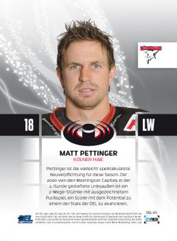 2010-11 Playercards (DEL) - Impact Imports #DEL-II11 Matt Pettinger Back