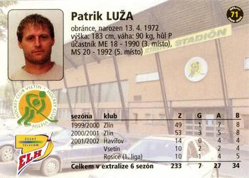 2002-03 OFS Plus (ELH) #71 Patrik Luza Back