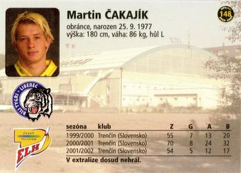 2002-03 OFS Plus (ELH) #148 Martin Cakajik Back