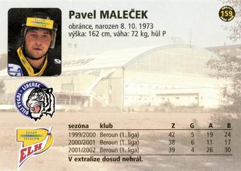 2002-03 OFS Plus (ELH) #159 Pavel Malecek Back