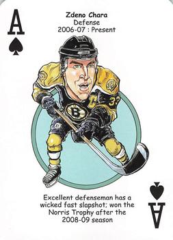 2013 Hero Decks Boston Bruins Hockey Heroes Playing Cards #A♠ Zdeno Chara Front