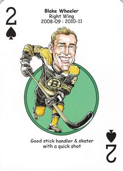 2013 Hero Decks Boston Bruins Hockey Heroes Playing Cards #2♠ Blake Wheeler Front