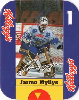 1995-96 Kellogg's Pop-Ups (Finland) #1 Jarmo Myllys Front