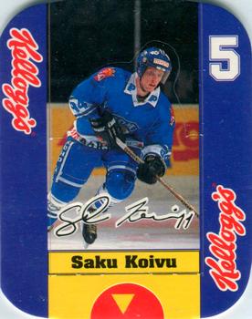 1995-96 Kellogg's Pop-Ups (Finland) #5 Saku Koivu Front