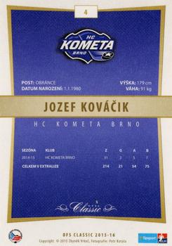 2015-16 OFS Classic Série I #4 Jozef Kovacik Back