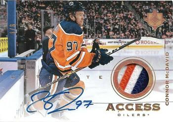 2019-20 Upper Deck Ultimate Collection - Ultimate Access Gold Patch Auto #UAA-CM Connor McDavid Front