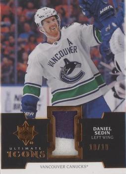 2019-20 Upper Deck Ultimate Collection - Ultimate Icons Copper Patch #UI-DS Daniel Sedin Front