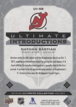 2019-20 Upper Deck Ultimate Collection - Ultimate Introductions #UI-58 Nathan Bastian Back