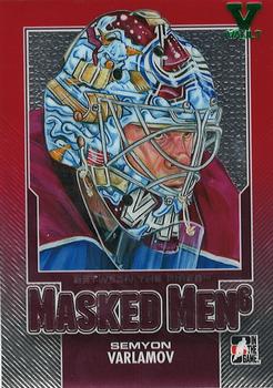 2015-16 In The Game Final Vault - 2013-14 In The Game Between the Pipes Masked Men 6 Red (Green Vault) #MM-15 Semyon Varlamov Front