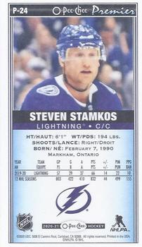 2020-21 O-Pee-Chee - O-Pee-Chee Premier Tallboys #P-24 Steven Stamkos Back