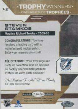 2020-21 O-Pee-Chee - Trophy Patches #P-27 Steven Stamkos Back