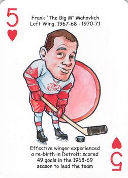 2017 Hero Decks Detroit Red Wings Hockey Heroes Playing Cards #5♥ Frank Mahovlich Front