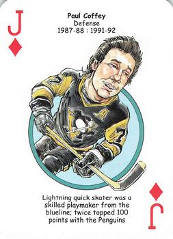 2017 Hero Decks Pittsburgh Penguins Hockey Heroes Playing Cards #J♦ Paul Coffey Front
