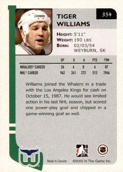 2004-05 In The Game Franchises US East - SportsFest Chicago #354 Tiger Williams Back