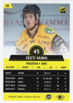 2020-21 Cardset Finland #124 Veeti Vainio Back
