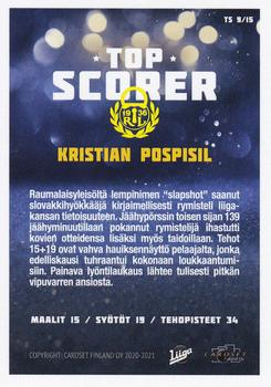 2020-21 Cardset Finland - Top Scorer #TS9 Kristian Pospisil Back