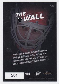 2020-21 Cardset Finland - The Wall Blue #1 Sami Aittokallio Back