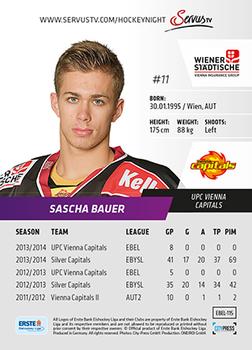 2014-15 Playercards Premium (EBEL) #115 Sascha Bauer Back