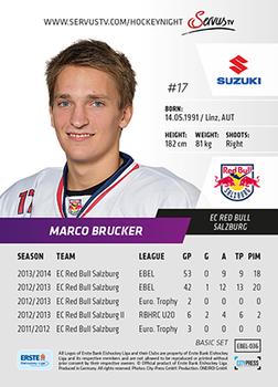 2014-15 Playercards (EBEL) #EBEL-036 Marco Brucker Back