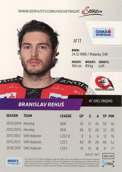 2014-15 Playercards (EBEL) #EBEL-144 Branislav Rehus Back