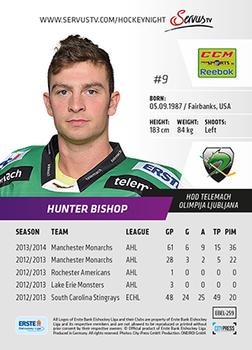 2014-15 Playercards (EBEL) #EBEL-259 Hunter Bishop Back
