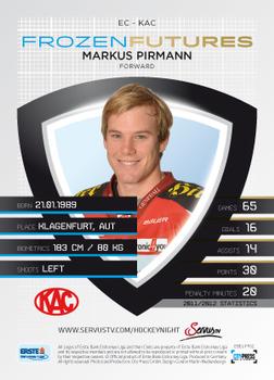 2012-13 Playercards EBEL - Frozen Futures #EBEL-FF02 Markus Pirmann Back