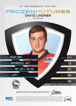 2012-13 Playercards EBEL - Frozen Futures #EBEL-FF11 David Lindner Back