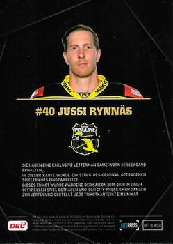 2019-20 Playercards (DEL) - Letterman #LM08 Jussi Rynnäs Back