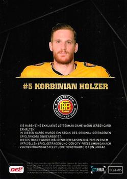 2019-20 Playercards (DEL) - Letterman #LM15 Korbinian Holzer Back