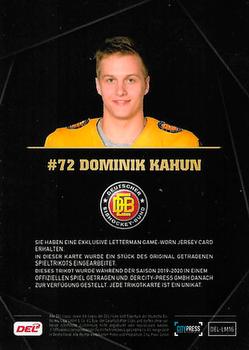 2019-20 Playercards (DEL) - Letterman #LM16 Dominik Kahun Back