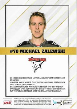 2018-19 Playercards (DEL) - Letterman #DEL-LM07 Michael Zalewski Back