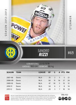 2012-13 Swiss National League #102 Sandro Rizzi Back
