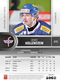 2012-13 Swiss National League #181 Denis Hollenstein Back