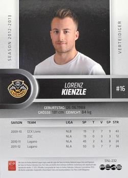 2012-13 Swiss National League #232 Lorenz Kienzle Back