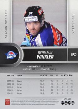 2012-13 Swiss National League #268 Benjamin Winkler Back