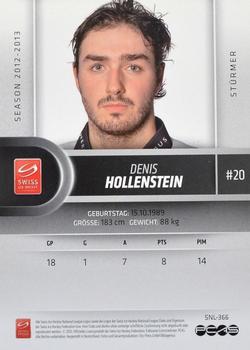 2012-13 Swiss National League #366 Denis Hollenstein Back