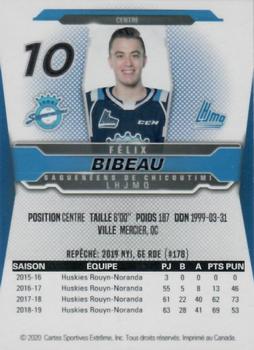 2019-20 Chicoutimi Sagueneens (QMJHL) Update #NNO Felix Bibeau Back
