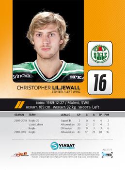2011-12 HockeyAllsvenskan #ALLS-175 Christopher Liljewall Back