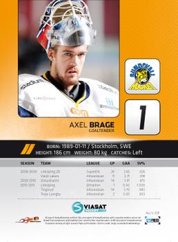 2011-12 HockeyAllsvenskan #ALLS-201 Axel Brage Back