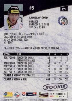 2012-13 Czech OFS Plus #174 Ladislav Smid Back