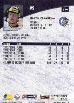 2012-13 Czech OFS Plus #179 Martin Cakajik Back