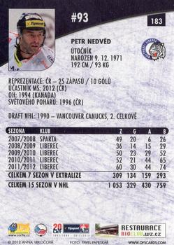 2012-13 Czech OFS Plus #183 Petr Nedved Back