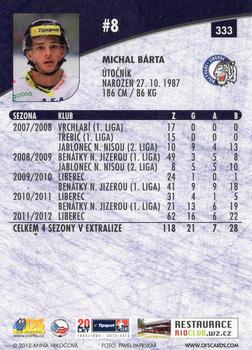 2012-13 Czech OFS Plus #333 Michal Barta Back